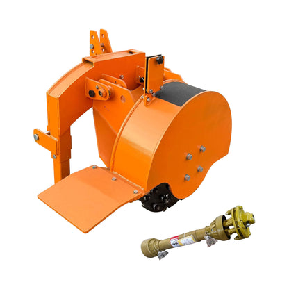 Heavy-Duty 24-Inch 3-Point PTO Powered Stump Grinder for 15-45HP Tractors [PTO Shaft Included]