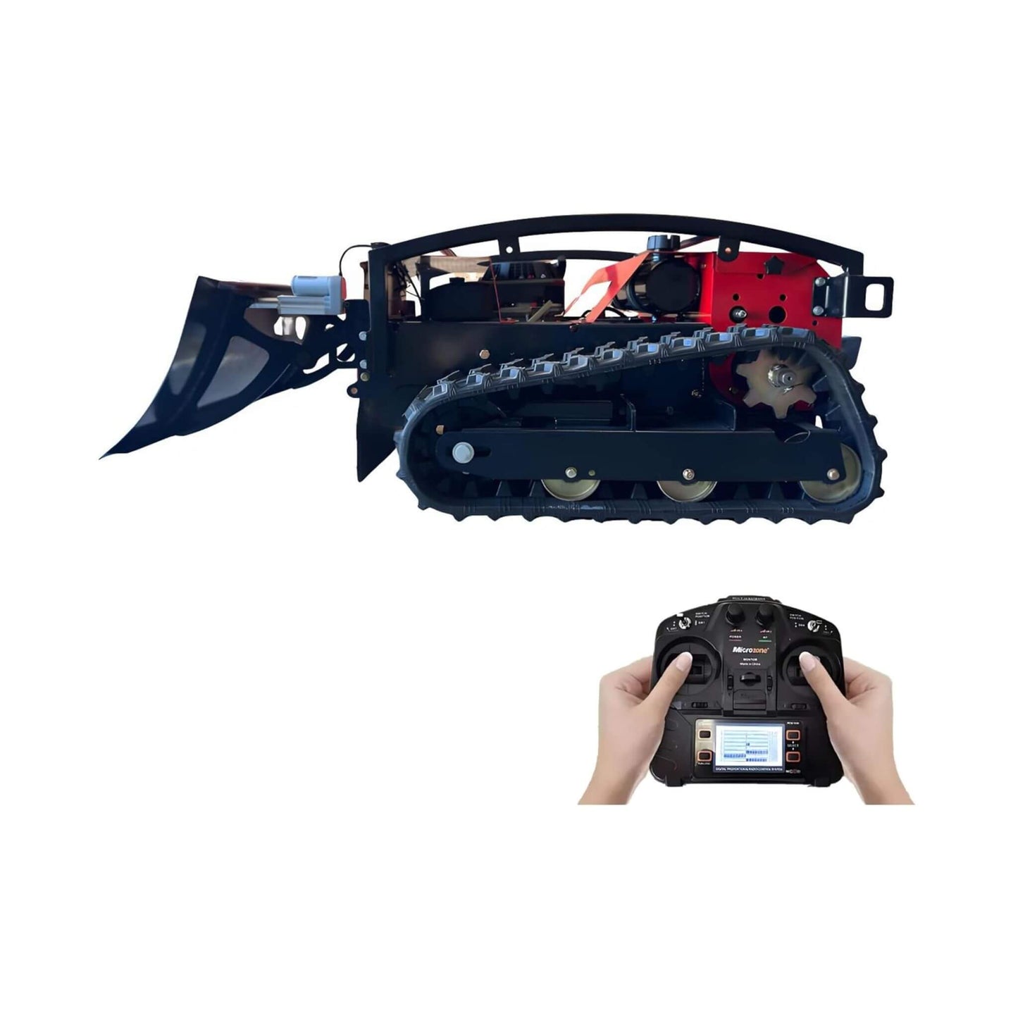 Heavy-Duty 24-Inch 9HP Commercial Remote-Controlled Lawn Mower with Snow Plow