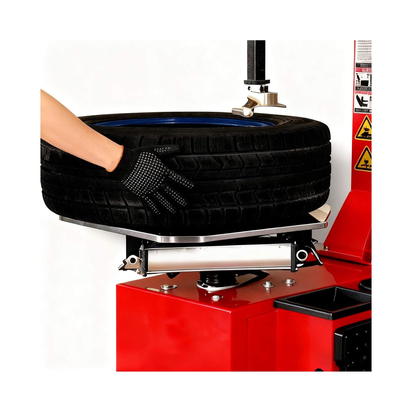 Heavy-Duty 24-Inch Industrial Semi-Automatic Tire Changer with Bead Blaster and Rim Clamp