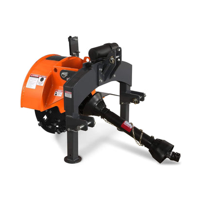 Heavy-Duty 3-Point PTO Powered Stump Root Grinder for 15-45HP Tractors [PTO Shaft Included]