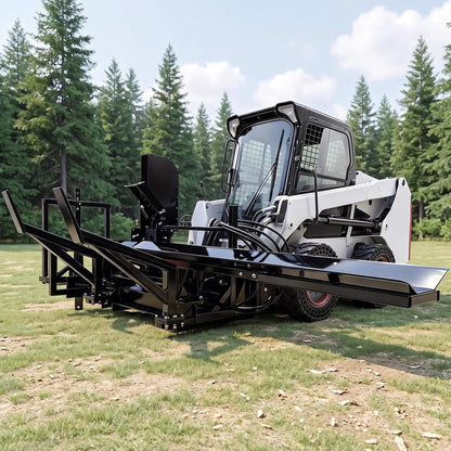 Heavy-Duty 35T All-In-One Firewood Processor and Log Lifter Skid Steer Attachment