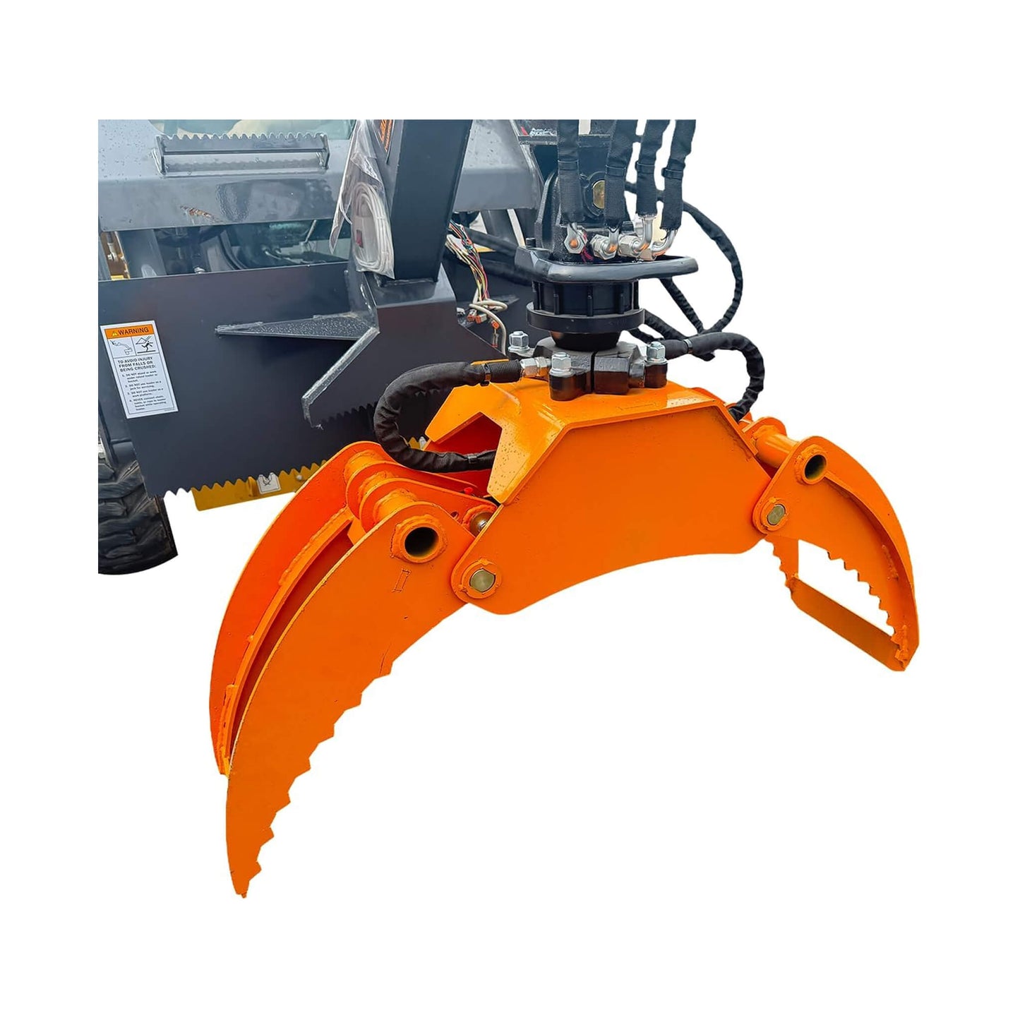 Heavy-Duty 360-Degree Rotating Log Grapple Skid Steer Attachment