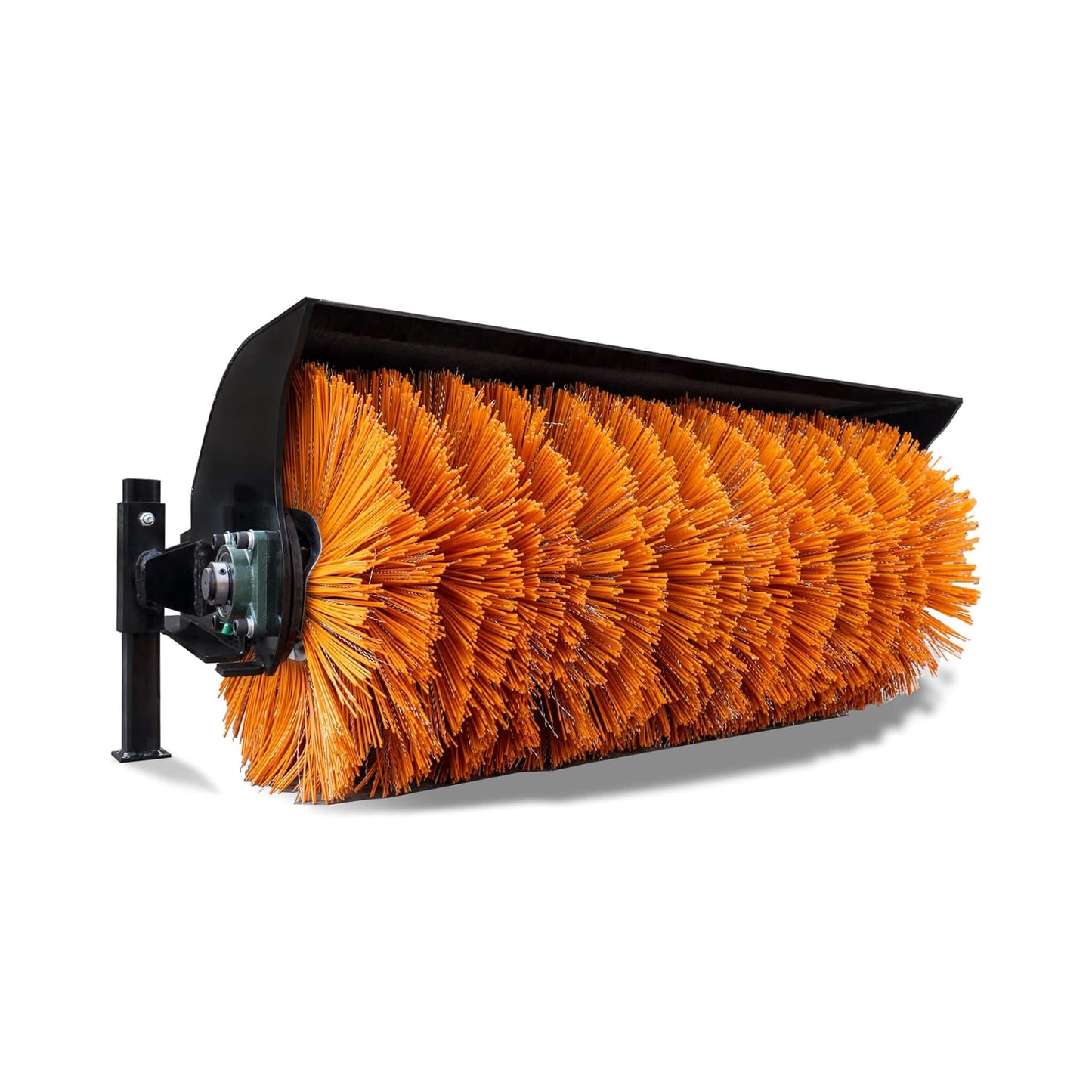Heavy-Duty 41-Inch Hydraulic Skid Steer Broom Sweeper Attachment with Angle Tilt