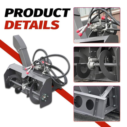 Heavy-Duty 41-Inch Mini Snow Blower Skid Steer Attachment