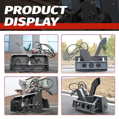Heavy-Duty 41-Inch Mini Snow Blower Skid Steer Attachment