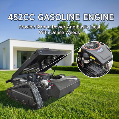 Heavy-Duty 452CC 31-Inch Remote-Controlled Tracked Lawn Mower