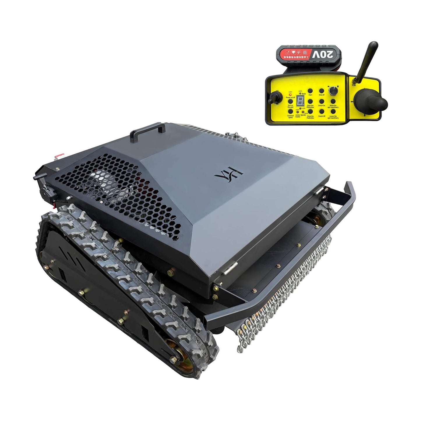 Heavy-Duty 452CC 31-Inch Remote-Controlled Tracked Lawn Mower
