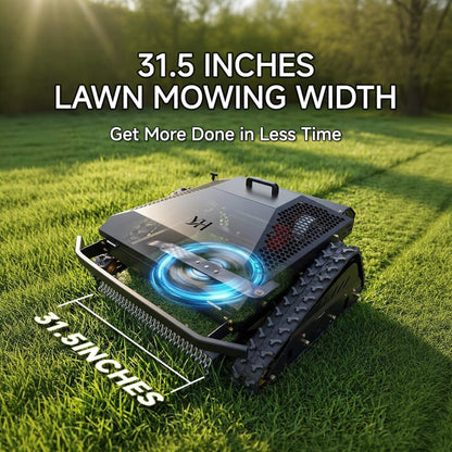 Heavy-Duty 452CC 31-Inch Remote-Controlled Tracked Lawn Mower