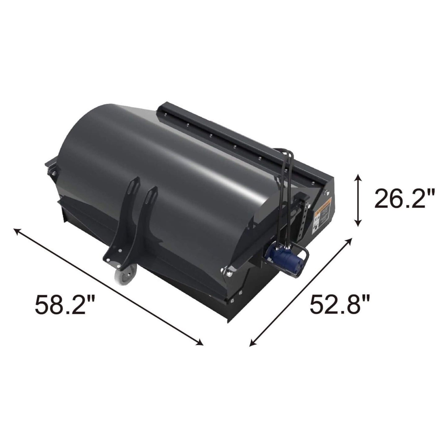 Heavy-Duty 48-Inch Mini Skid Steer Sweeper Attachment