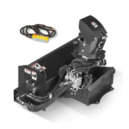 Heavy-Duty 48-Inch Remote Control Hydraulic Mini Skid Steer Snow Blower Attachment