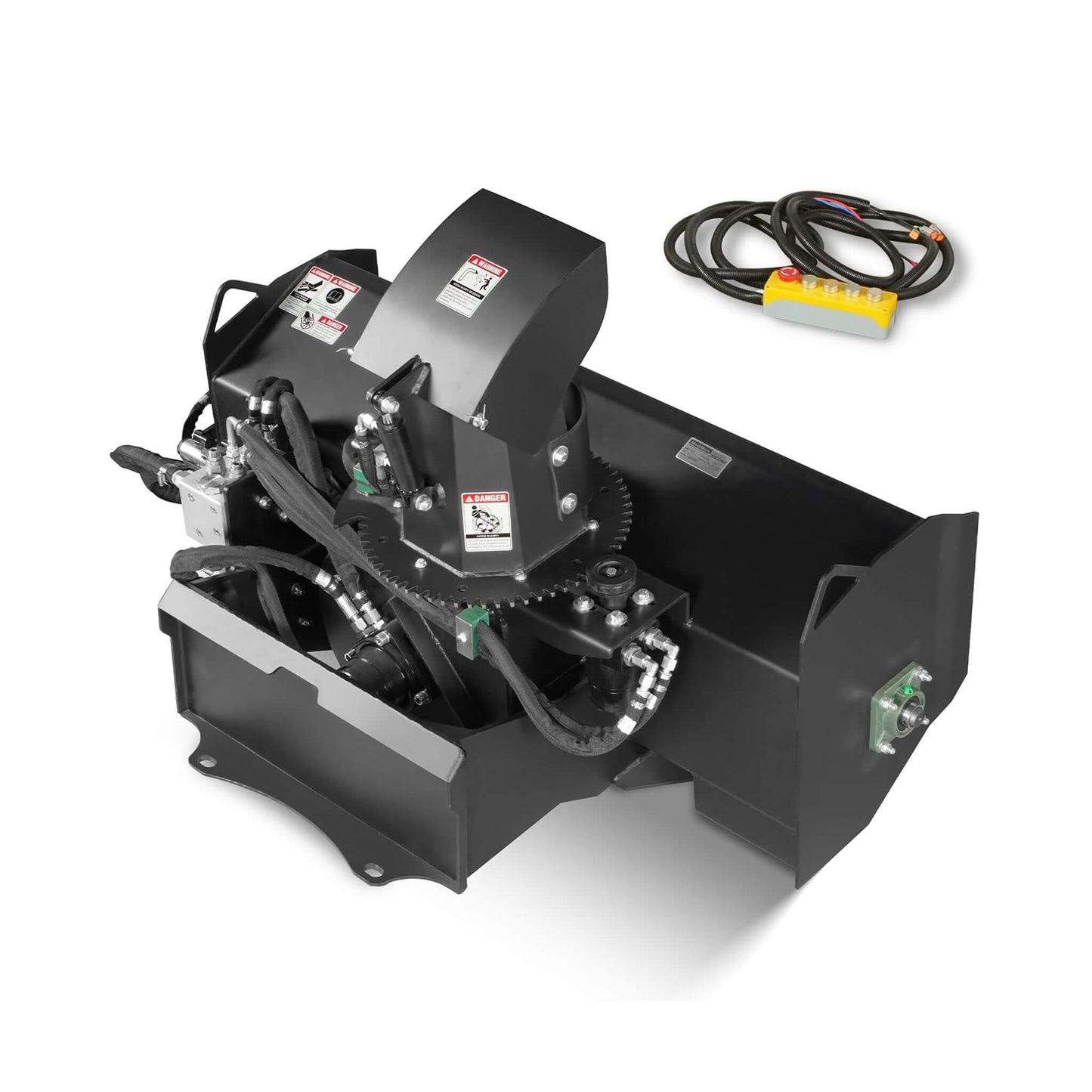 Heavy-Duty 48-Inch Remote Control Hydraulic Mini Skid Steer Snow Blower Attachment