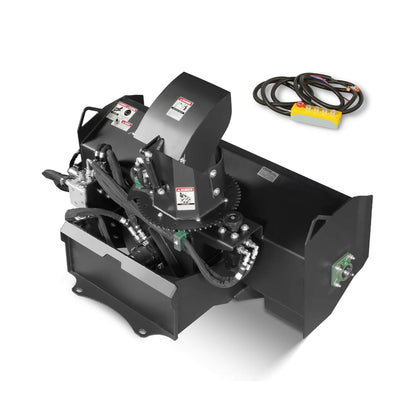 Heavy-Duty 48-Inch Remote Control Hydraulic Mini Skid Steer Snow Blower Attachment