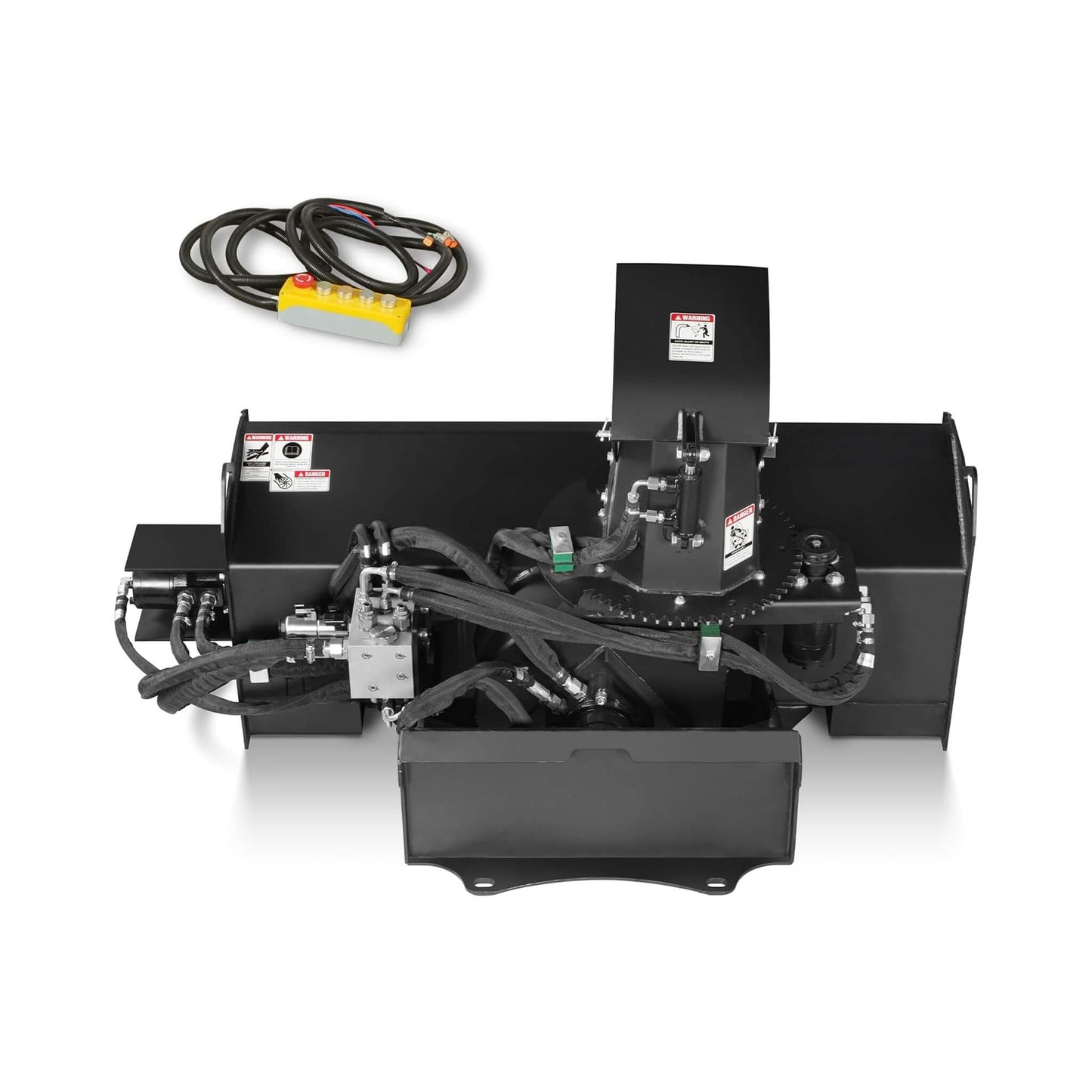 Heavy-Duty 48-Inch Remote Control Hydraulic Mini Skid Steer Snow Blower Attachment