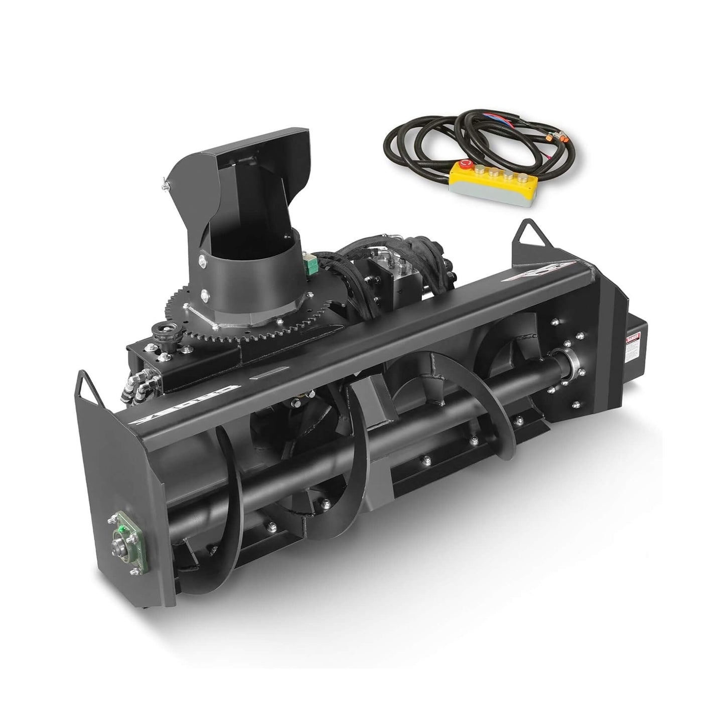 Heavy-Duty 48-Inch Remote Control Hydraulic Mini Skid Steer Snow Blower Attachment