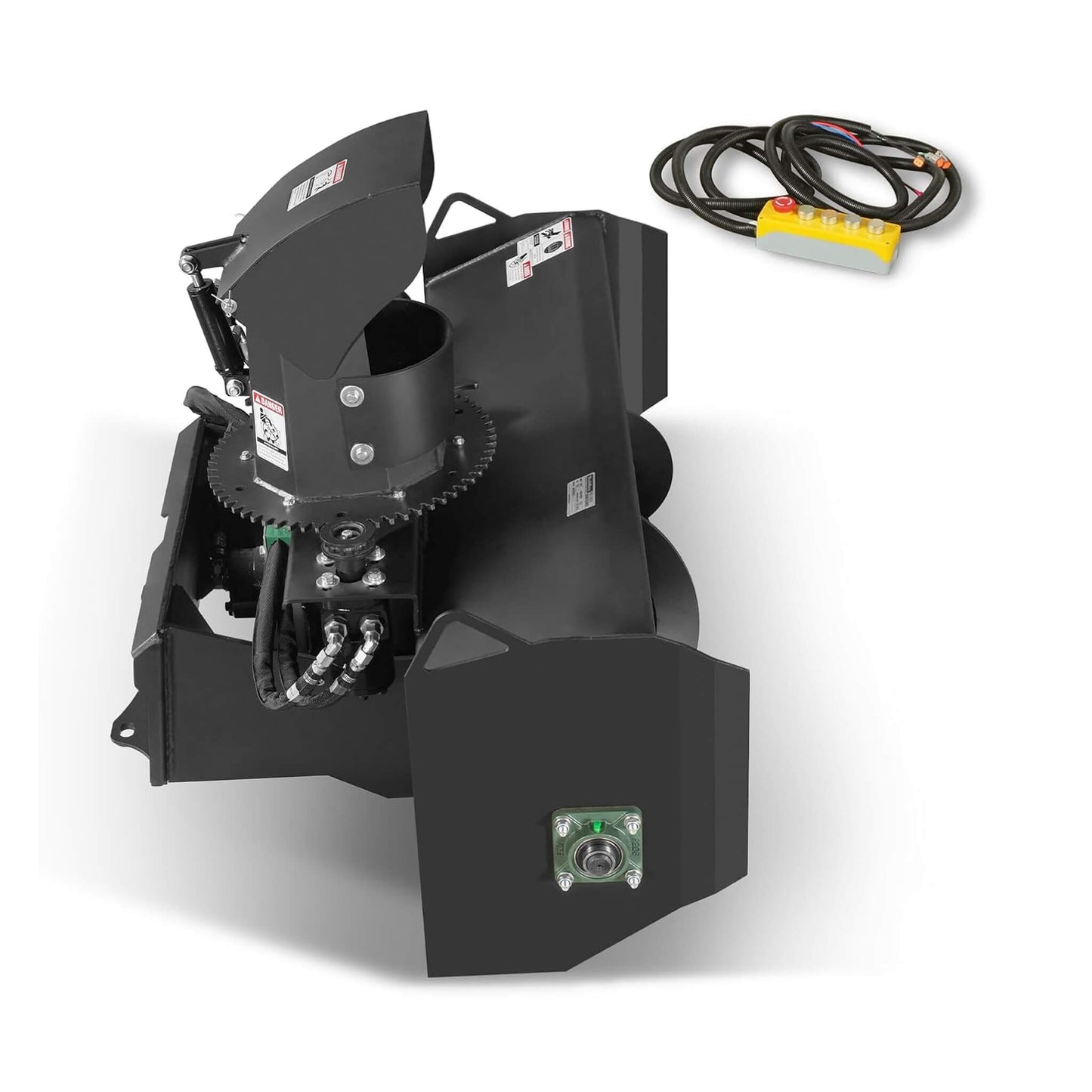 Heavy-Duty 48-Inch Remote Control Hydraulic Mini Skid Steer Snow Blower Attachment
