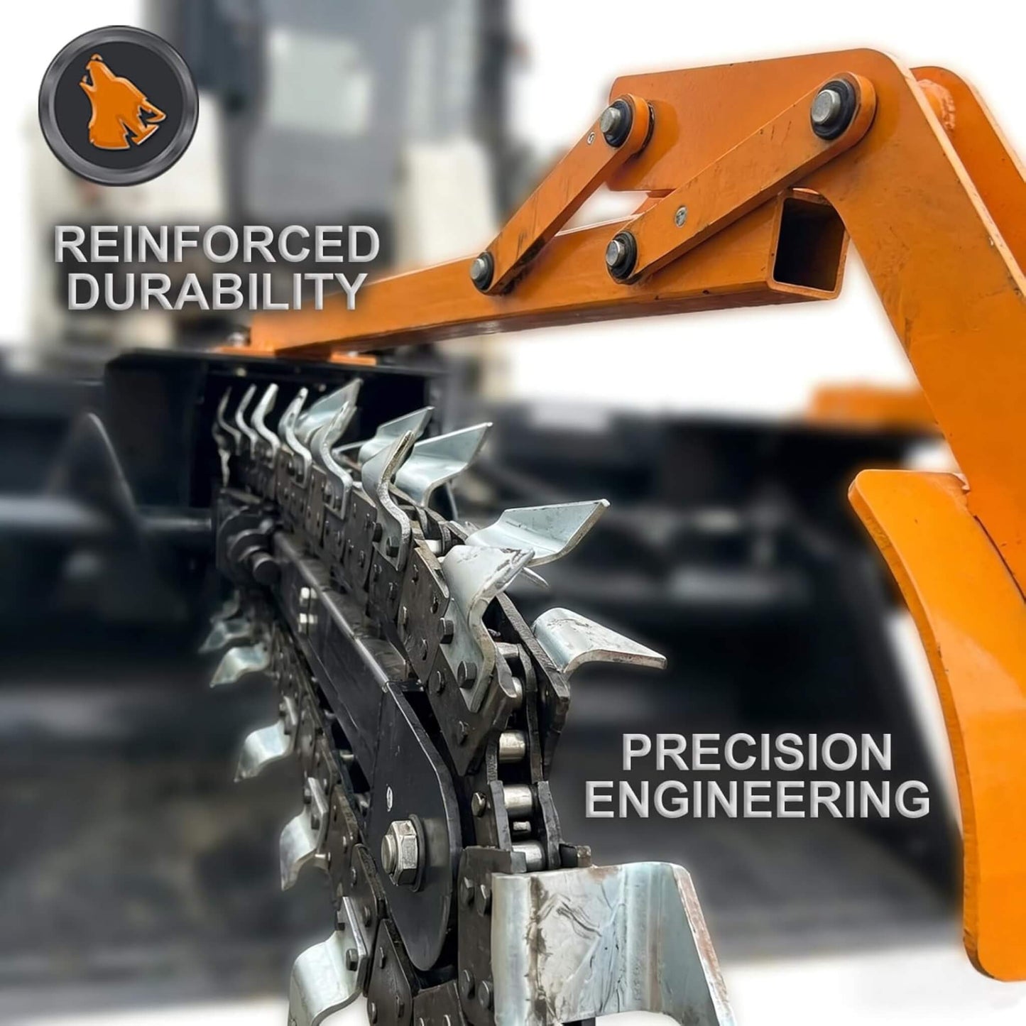Heavy-Duty 48-Inch Skid Steer Attachment Trencher with Auger