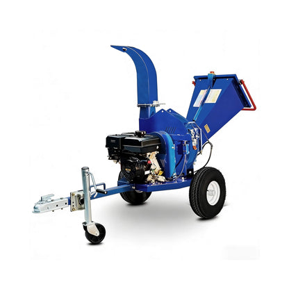 Heavy-Duty 5-Inch 15HP 420CC Gas Towable Disc Wood Chipper Shredder with Recoil Start