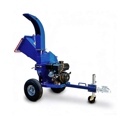 Heavy-Duty 5-Inch 15HP 420CC Gas Towable Disc Wood Chipper Shredder with Recoil Start