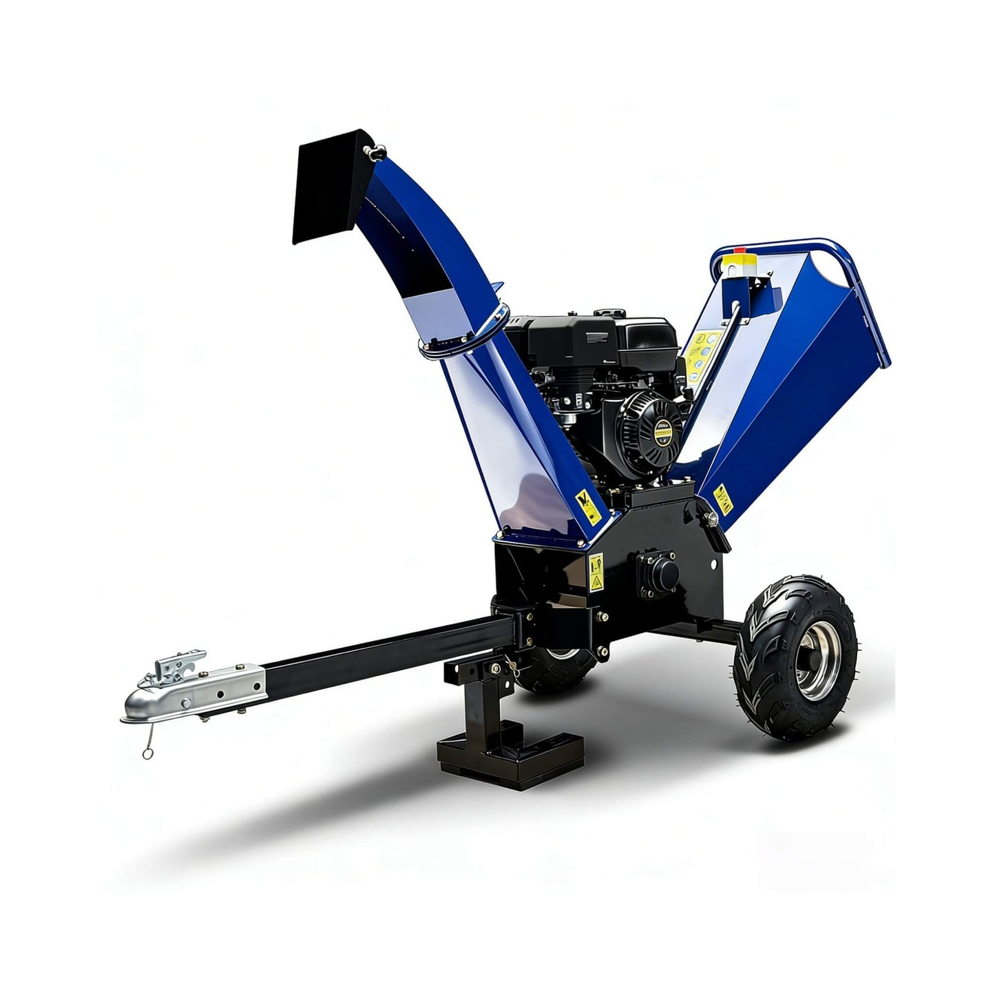 Heavy-Duty 5-Inch 15HP 420CC Gas Drum Wood Chipper Shredder with Electric Start and Tow Hitch