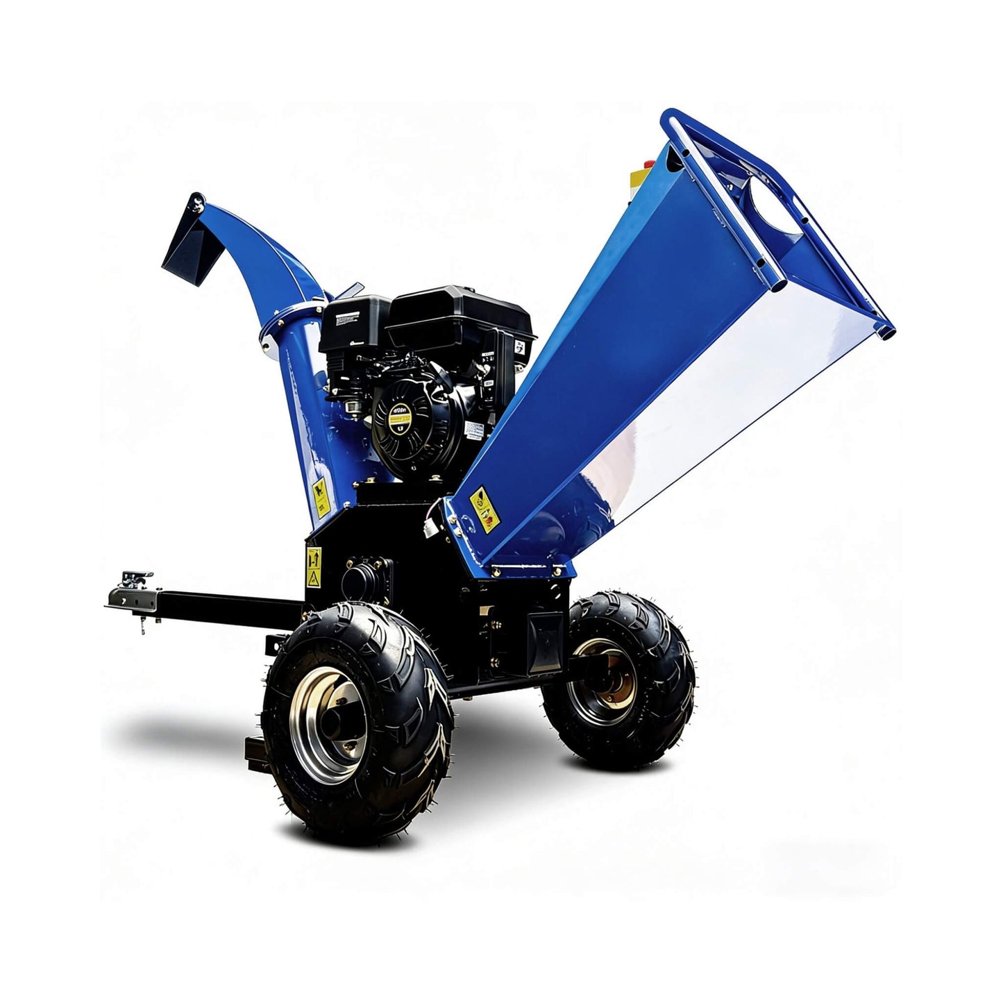 Heavy-Duty 5-Inch 15HP 420CC Gas Drum Wood Chipper Shredder with Electric Start and Tow Hitch