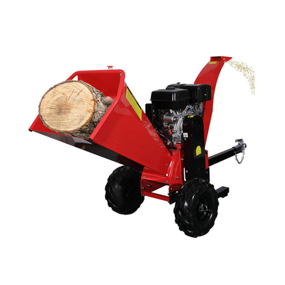 Heavy-Duty 5-Inch 420CC 15HP Towable Gas Wood Chipper Shredder Mulcher