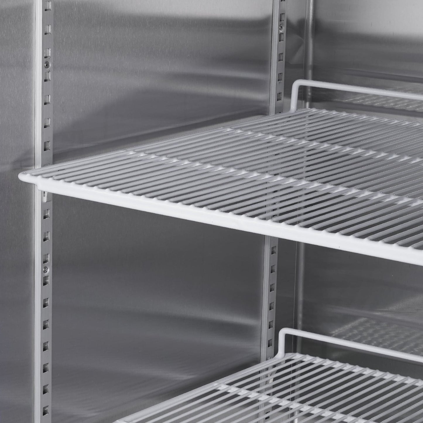 Heavy-Duty 54" Stainless Steel 2-Door Reach-In Upright Commercial Freezer