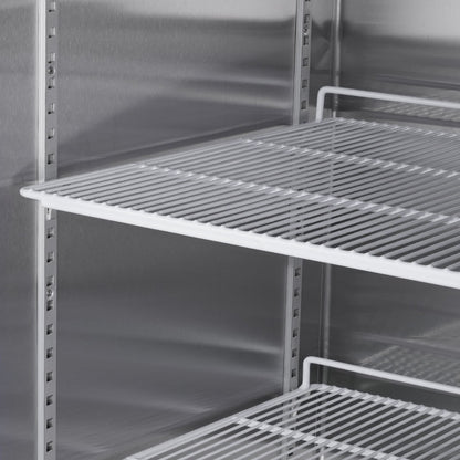 Heavy-Duty 54" Stainless Steel 2-Door Reach-In Upright Commercial Freezer