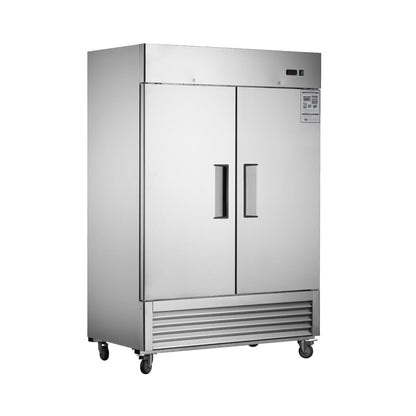 Heavy-Duty 54" Stainless Steel 2-Door Reach-In Upright Commercial Freezer