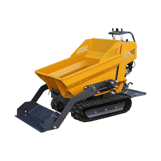 Heavy-Duty 6.5HP 1100LBS Tracked Hydraulic Dumper with Shovel