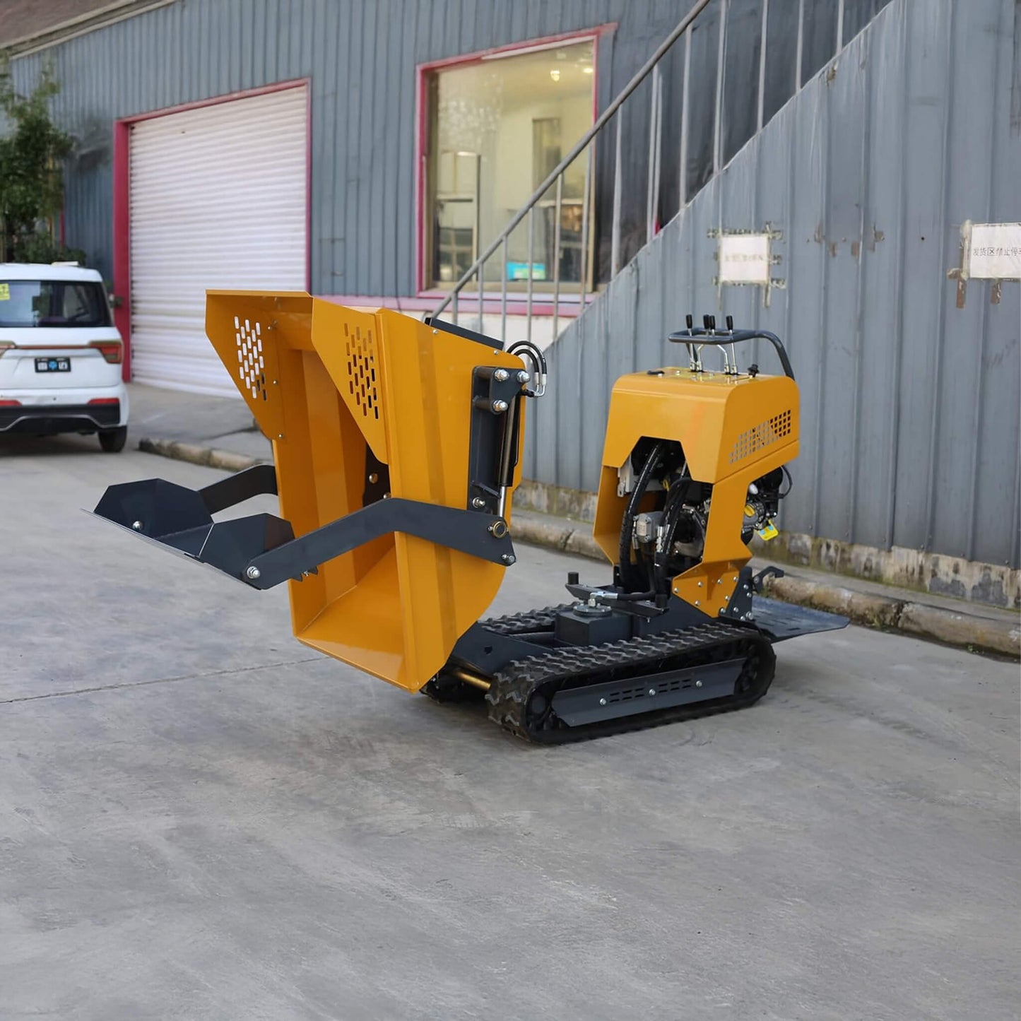 Heavy-Duty 6.5HP 1100LBS Tracked Hydraulic Dumper with Shovel