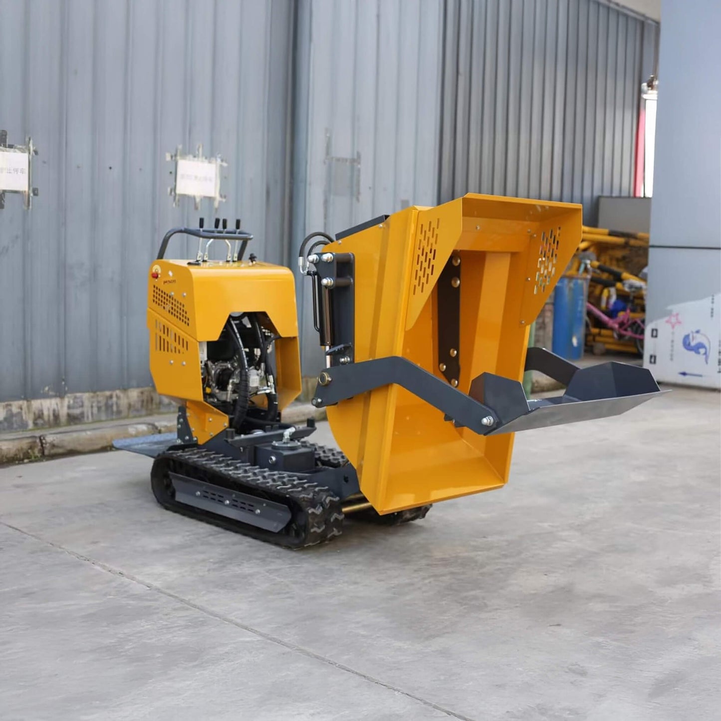 Heavy-Duty 6.5HP 1100LBS Tracked Hydraulic Dumper with Shovel