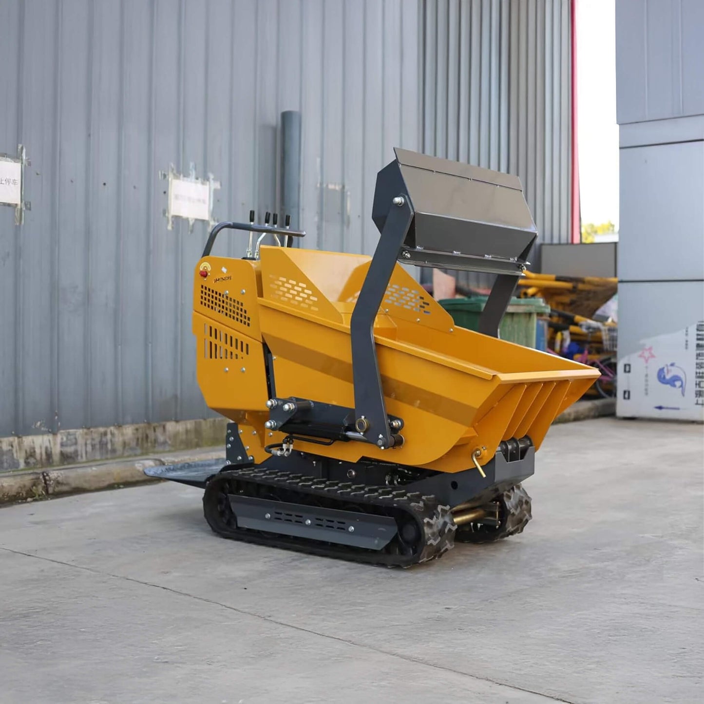 Heavy-Duty 6.5HP 1100LBS Tracked Hydraulic Dumper with Shovel