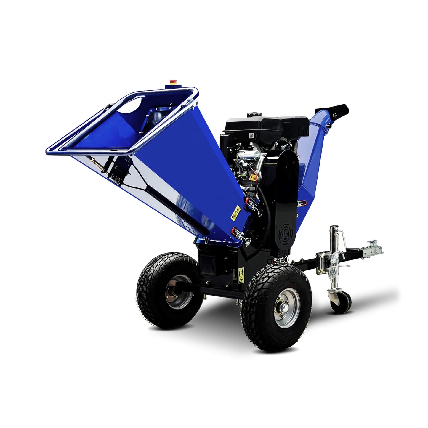 Heavy-Duty 6-Inch 15HP 420CC Towable Gas Drum Wood Chipper Shredder with Electric Start