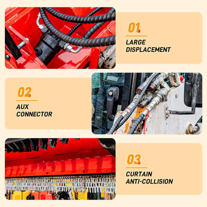 Heavy-Duty 60-Inch Hydraulic Forestry Mulcher Skid Steer Loader Attachment