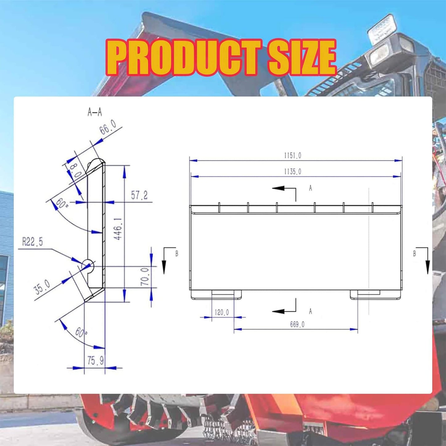 Heavy-Duty 60-Inch Hydraulic Forestry Mulcher Skid Steer Loader Attachment