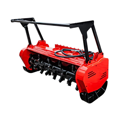 Heavy-Duty 60-Inch Hydraulic Forestry Mulcher Skid Steer Loader Attachment