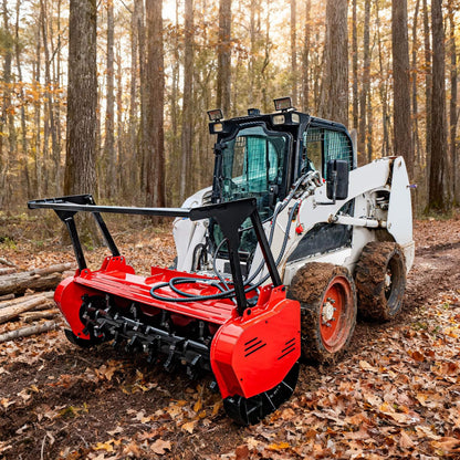 Heavy-Duty 60-Inch Hydraulic Forestry Mulcher Skid Steer Loader Attachment