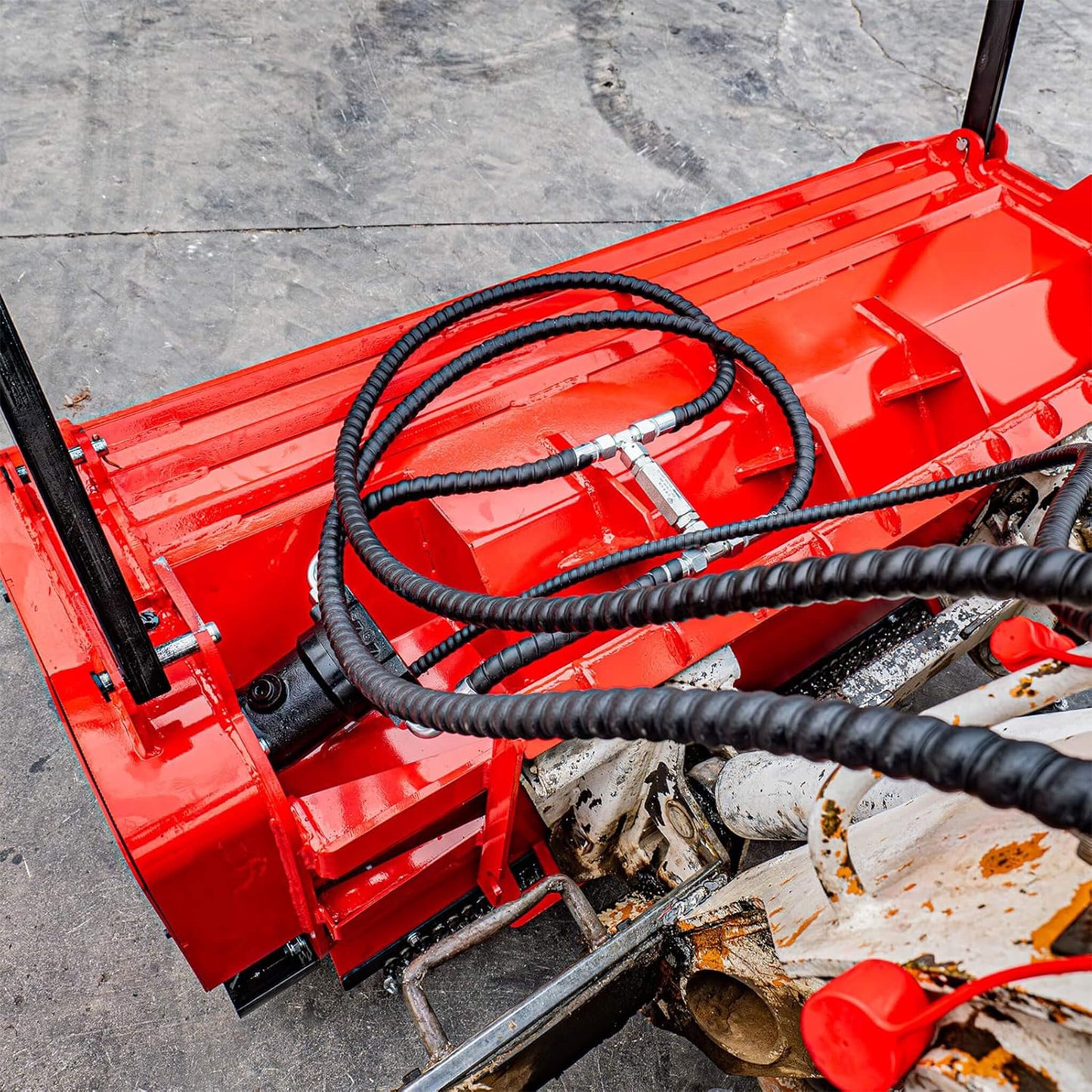 Heavy-Duty 60-Inch Hydraulic Forestry Mulcher Skid Steer Loader Attachment