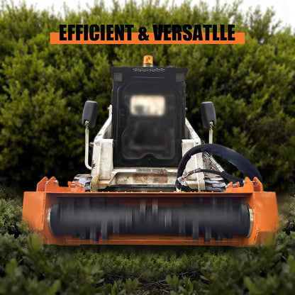 Heavy-Duty 60-Inch Hydraulic Skid Steer Loader Forestry Mulcher Attachment