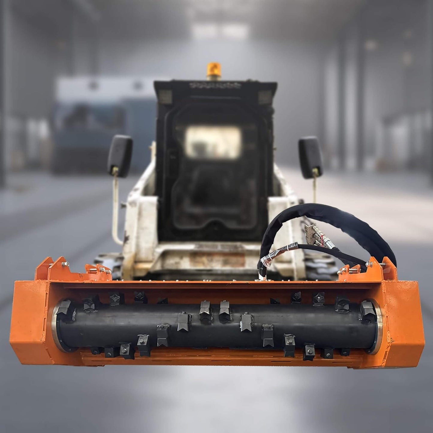 Heavy-Duty 60-Inch Hydraulic Skid Steer Loader Forestry Mulcher Attachment