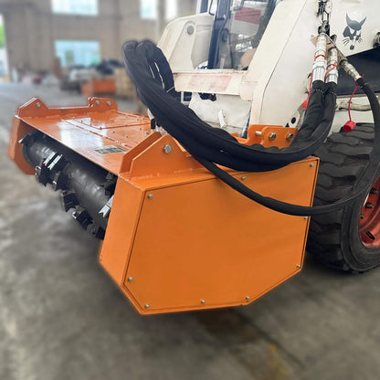 Heavy-Duty 60-Inch Hydraulic Skid Steer Loader Forestry Mulcher Attachment