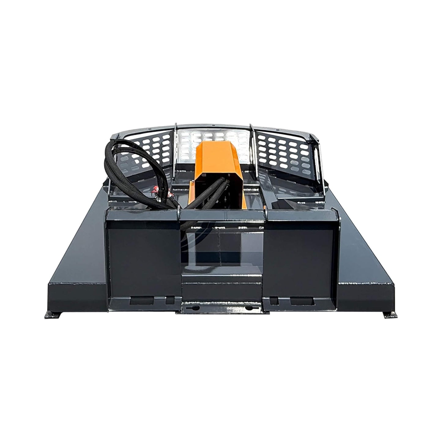 Heavy-Duty 66-Inch Open Front Deck Skid Steer Brush Cutter Attachment with 3 Steel Blades