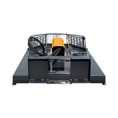 Heavy-Duty 66-Inch Open Front Deck Skid Steer Brush Cutter Attachment with 3 Steel Blades