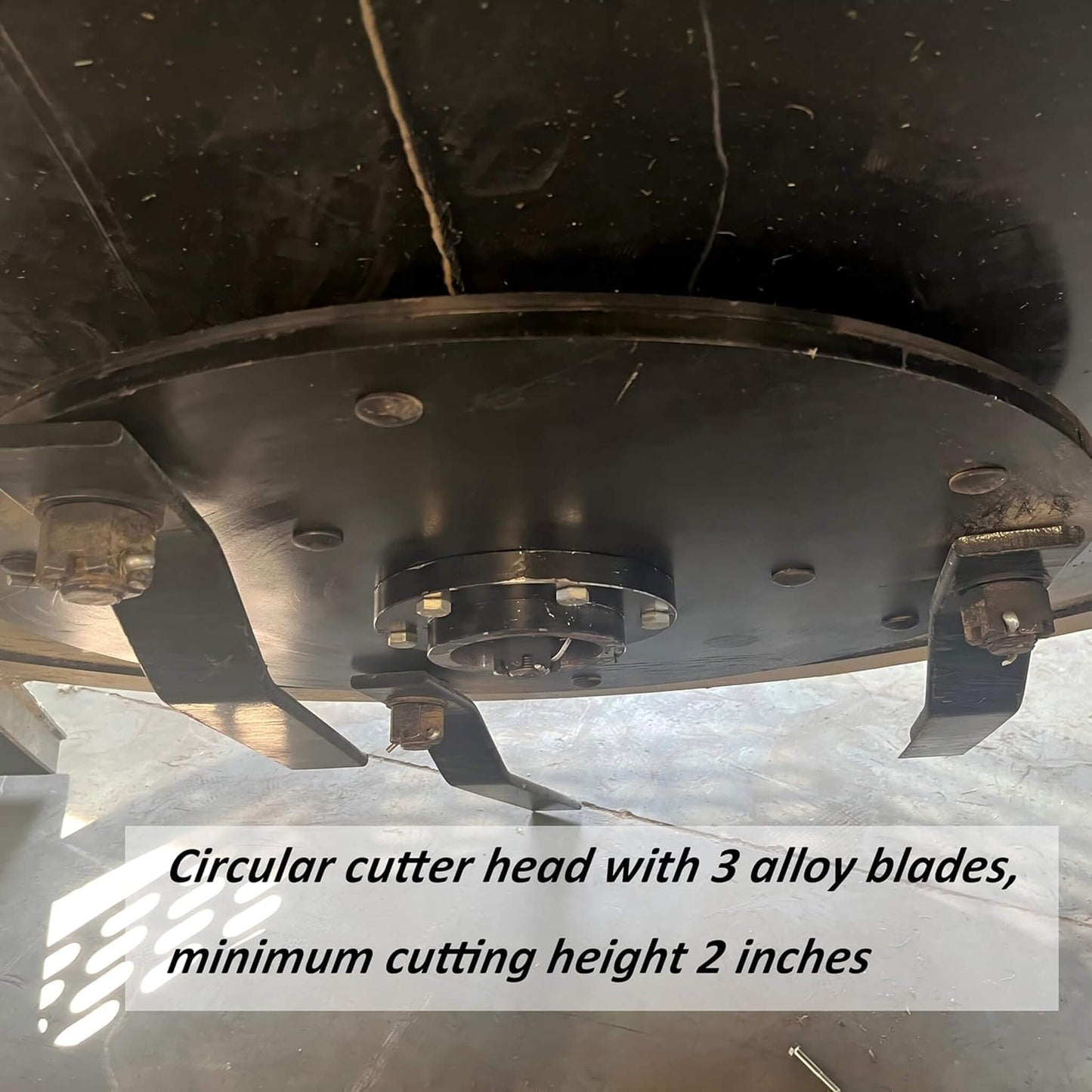 Heavy-Duty 66-Inch Open Front Deck Skid Steer Brush Cutter Attachment with 3 Steel Blades