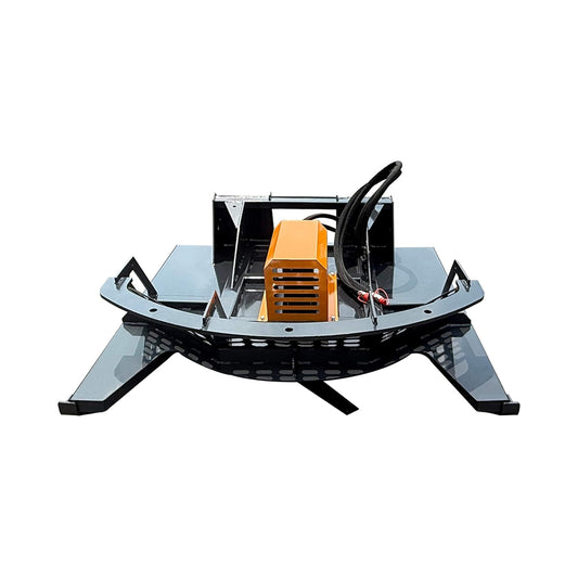 Heavy-Duty 66-Inch Open Front Deck Skid Steer Brush Cutter Attachment with 3 Steel Blades
