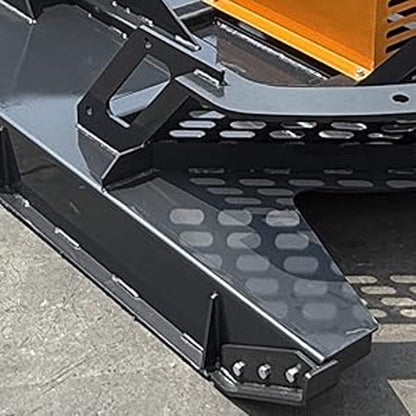 Heavy-Duty 66-Inch Open Front Deck Skid Steer Brush Cutter Attachment with 3 Steel Blades