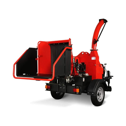 Heavy-Duty 7-Inch 750CC 25HP Hydraulic Feed Towable Electric Start Wood Chipper
