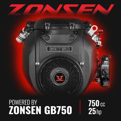 Heavy-Duty 7-Inch 750CC 25HP Hydraulic Feed Towable Electric Start Wood Chipper