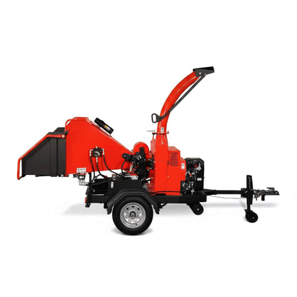 Heavy-Duty 7-Inch 750CC 25HP Hydraulic Feed Towable Electric Start Wood Chipper