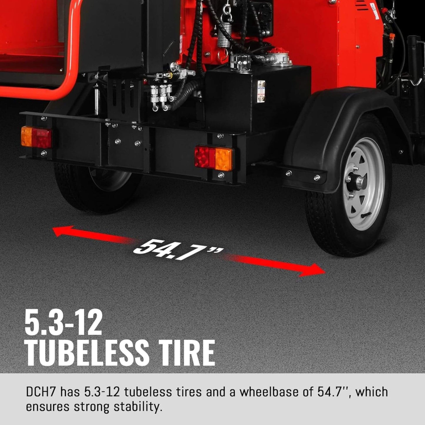 Heavy-Duty 7-Inch 750CC 25HP Hydraulic Feed Towable Electric Start Wood Chipper